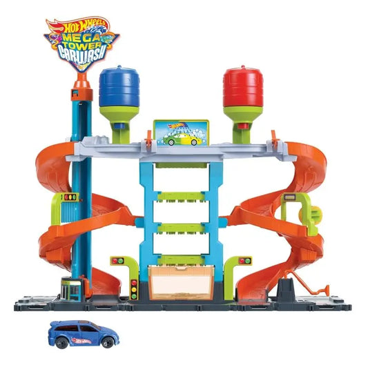 Hot Wheels City Zakręcona megamyjnia + autko