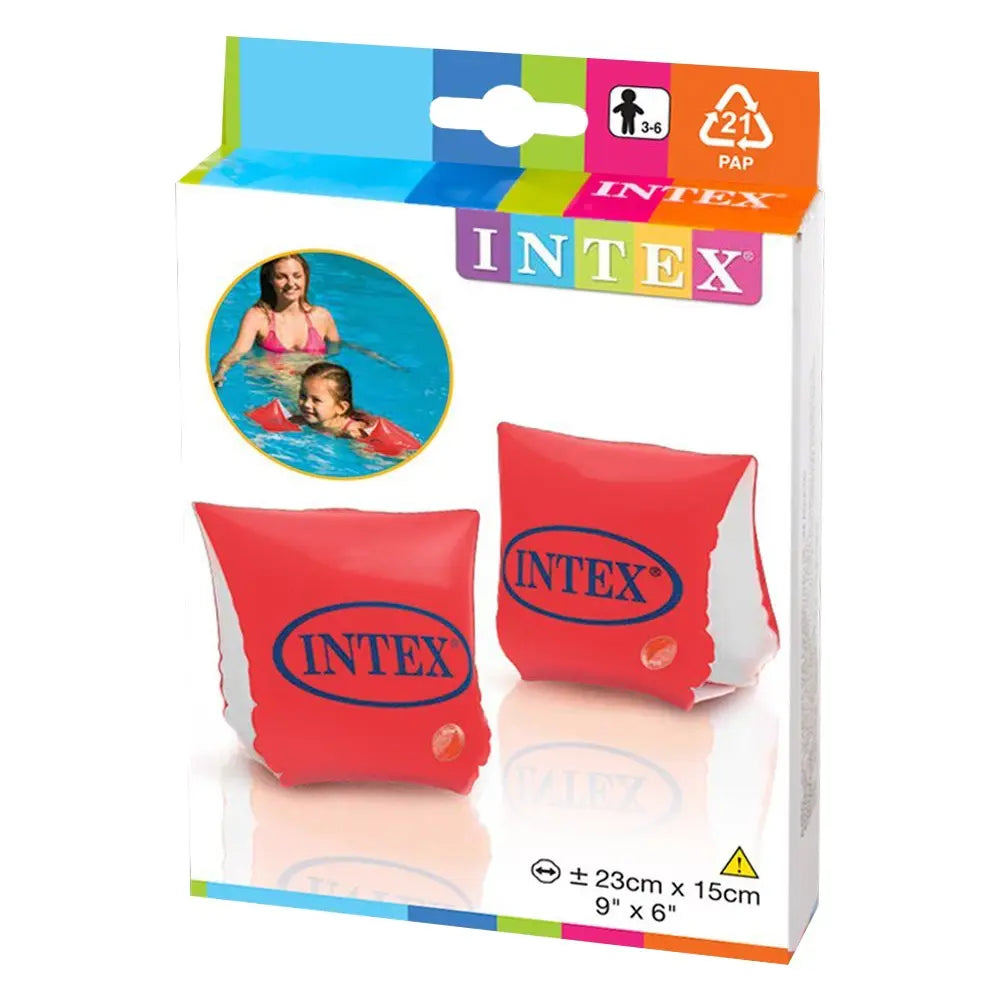 Intex rękawki do pływania czerwone 23x15