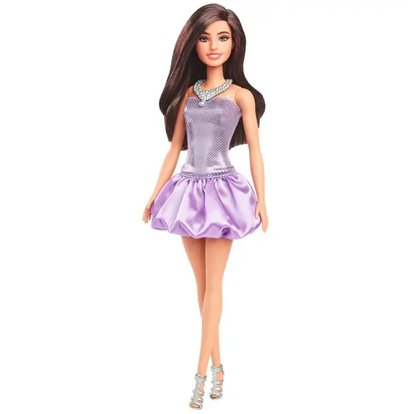 Barbie lalka Fashionistas, fioletowy strój