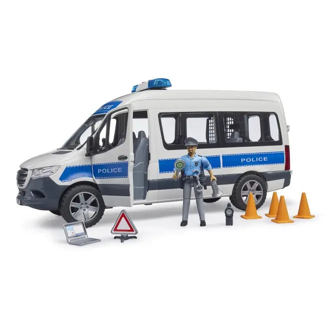 MB Sprinter policyjny z figurką policjanta i z modułem światło/dźwięk