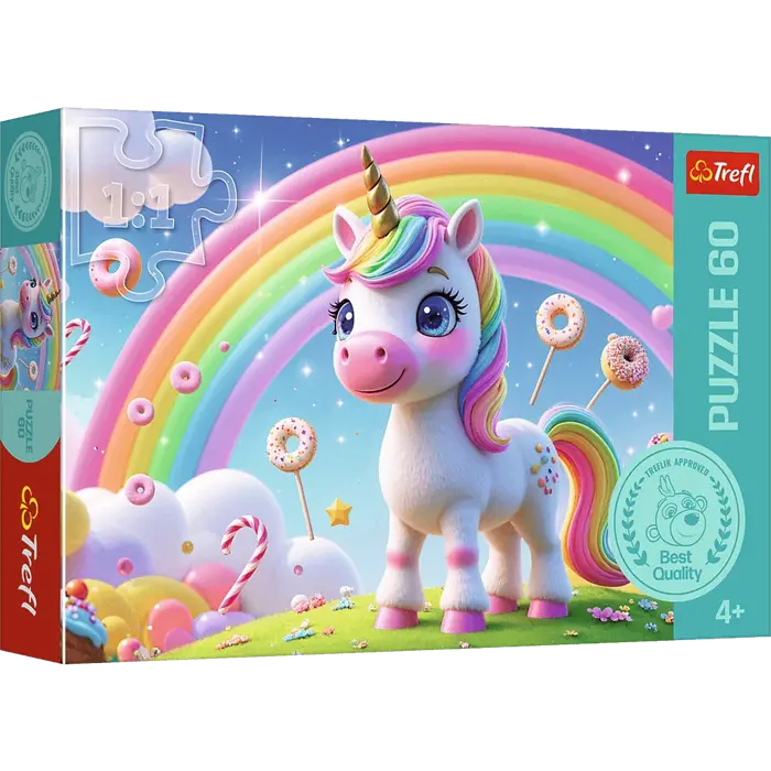 Puzzle 60 elementów cukierkowy świat