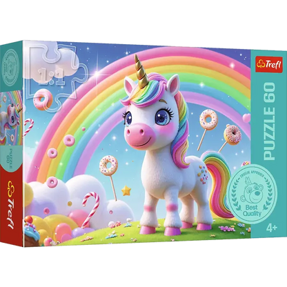 Puzzle 60 elementów cukierkowy świat