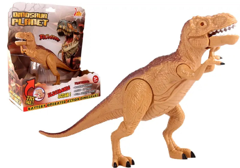 Dinozaur T-Rex - światło i ryk
