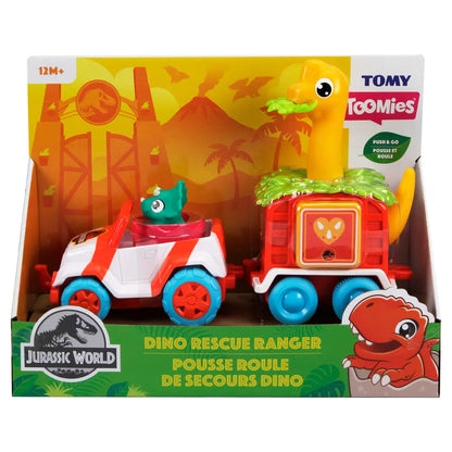 Tomy toomies toomies jeep z dino i przyczepą