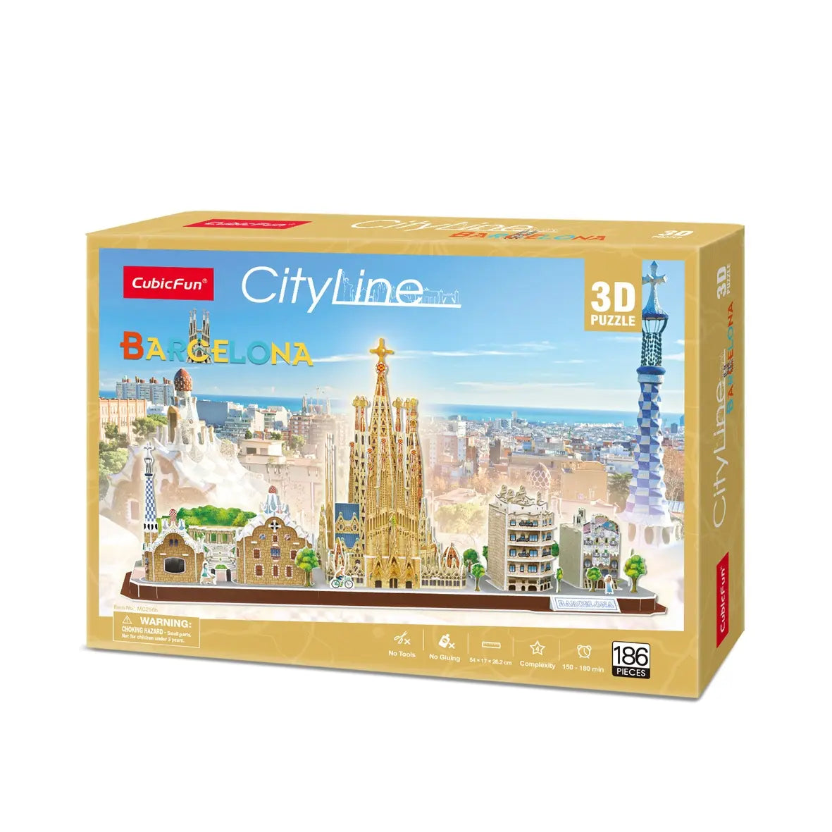 Cubic fun puzzle 3d city line barcelona