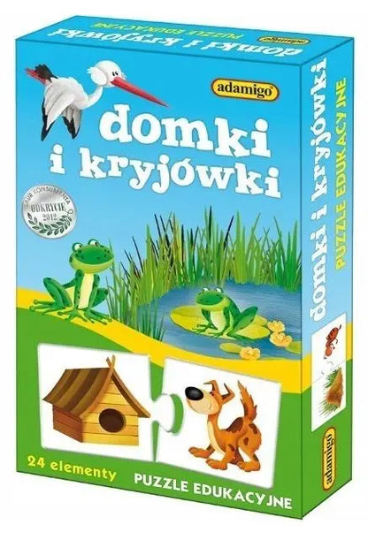 Domki i kryjówki puzzle edukacyjne