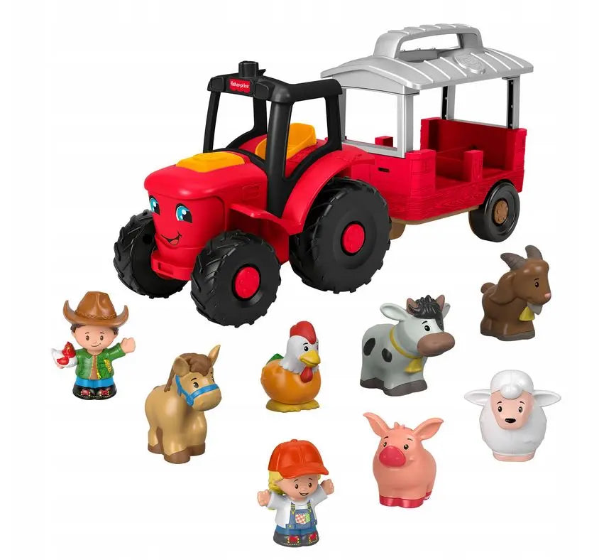 Little People traktor z przyczepą+zwierzątka