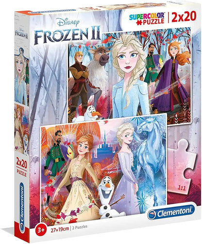 Puzzle 2x20 frozen 2 super kolor