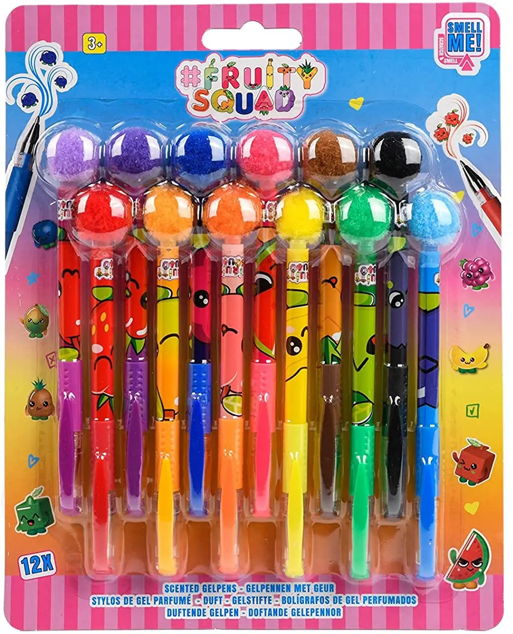 Fruity squad pachnące długopisy żelowe/pompon