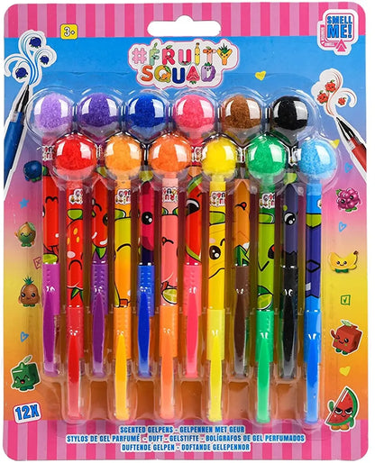 Fruity squad pachnące długopisy żelowe/pompon