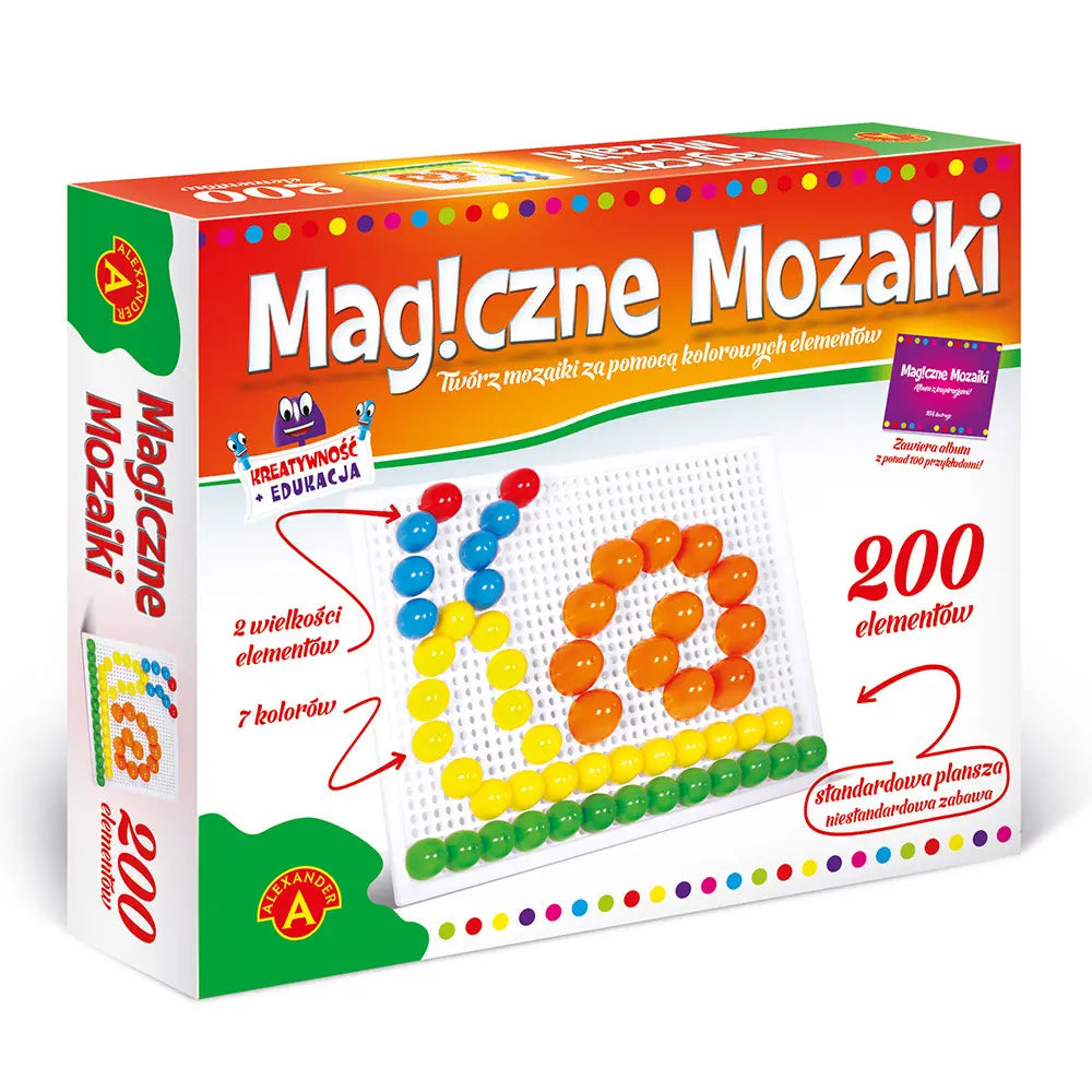 Magiczne mozaiki - kreatywność i edukacja 200 elementów 06582