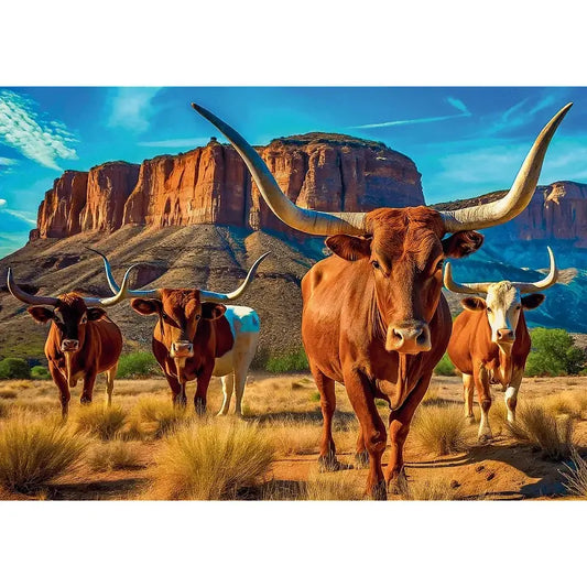 Puzzle 1000 el. USA Collection: Longhorns