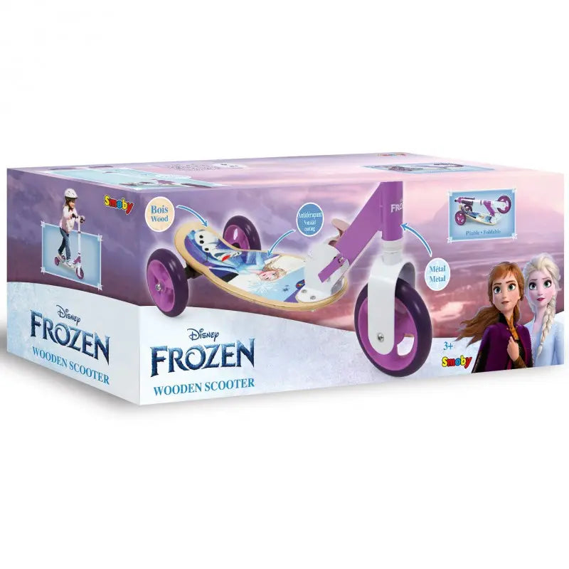 Smoby hulajnoga 3-kołowa drewniana Frozen 750191