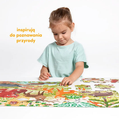 Dzikie puzzle las 3+