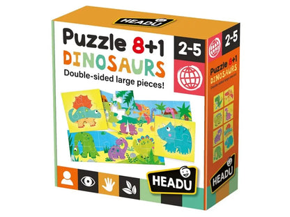 Teacher tested puzzle dinozaury 8 + 1 wiek 2-5