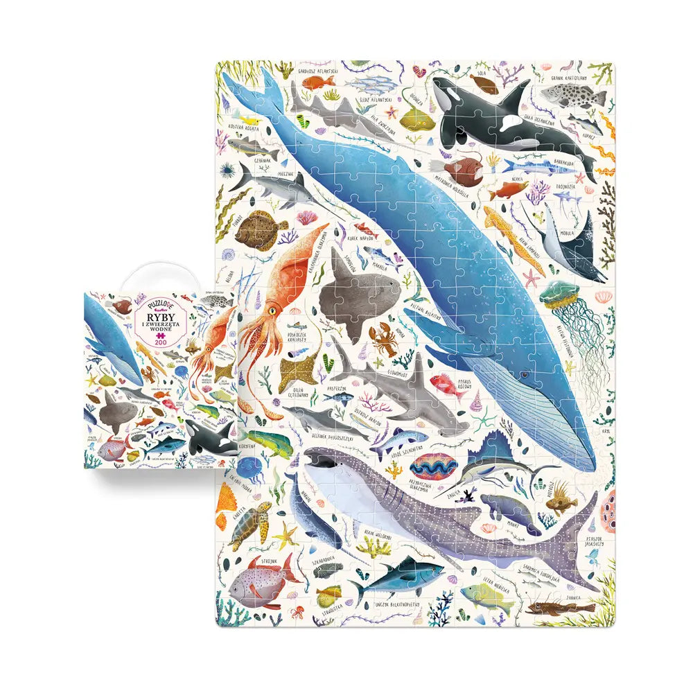 Puzzlove ryby i zwierzęta wodne 200 elementów puzzle rodzinne