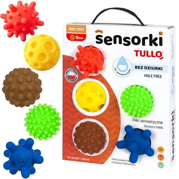 Piłki sensoryczne 5 szt. bez dziurki