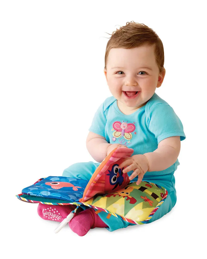 Lamaze książeczka odkrywcy materiałowa