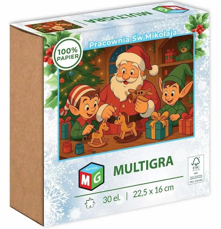 Puzzle 30 elementów - Pracownia św.Mikołaja