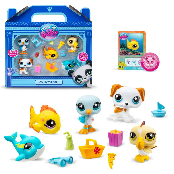 Littlest pet shop zestaw plaża 5 figurek