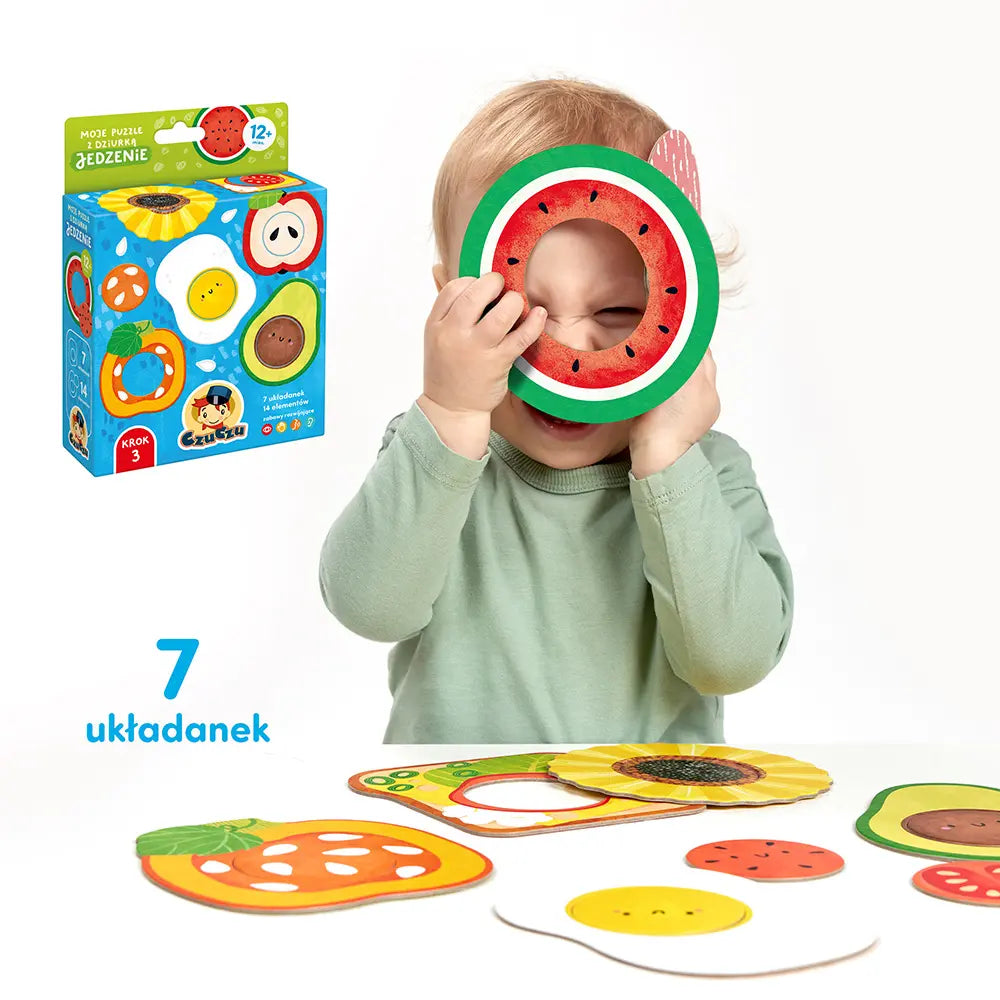 CzuCzu Moje puzzle z dziurką Jedzenie 12m+