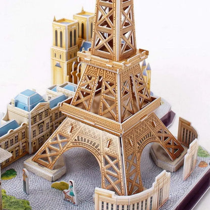 Cubic fun puzzle 3d city line paris