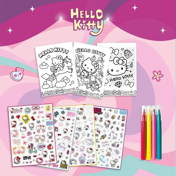 Hello Kitty - kolorowanka z naklejkami