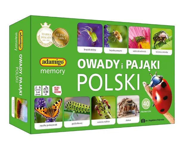 Owady i pająki polski gra memory
