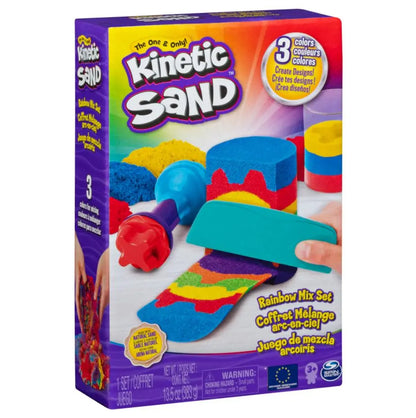 Kinetic sand zestaw tęczowych narzędzi