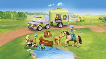 Lego Friends - Przyczepa z koniem i źrebaczkiem