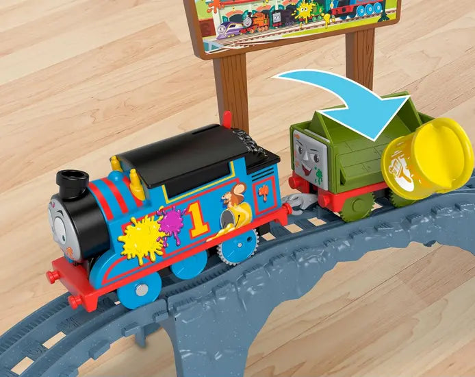 Fisher-price tomek i przyjaciele dostawa farby zestaw z torem