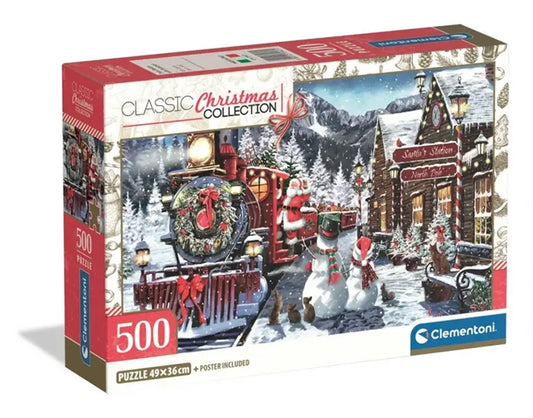 Puzzle 500 Xmas Collection Train Station Snowman