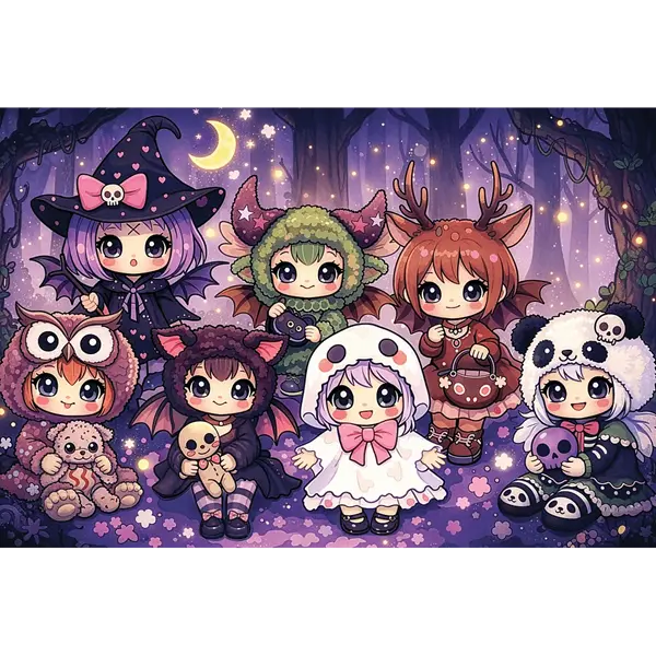 Puzzle 100 el. Spooky Stories - Leśna drużyna czarów