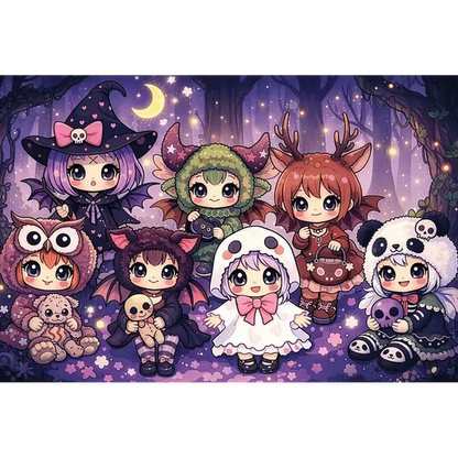 Puzzle 100 el. Spooky Stories - Leśna drużyna czarów