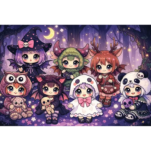 Puzzle 100 el. Spooky Stories - Leśna drużyna czarów