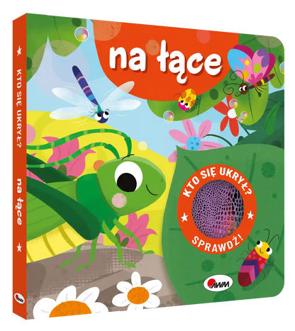 Książeczka edukacyjna kto się ukrył? na łące