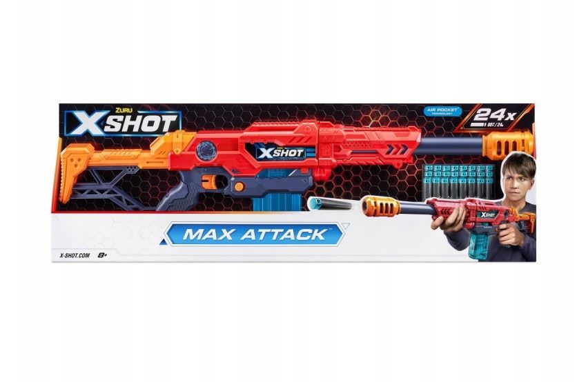 ZURU X-SHOT ExcelMaxAttack wyrzutnia24s 3694