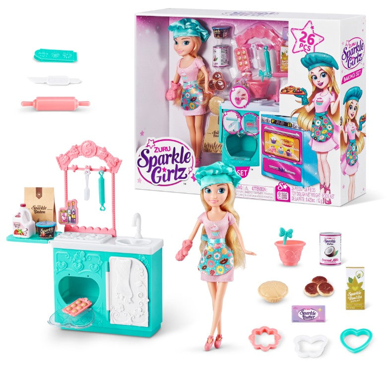 ZURU Sparkle Girlz lalka+zest.d/piecz 100183 50526