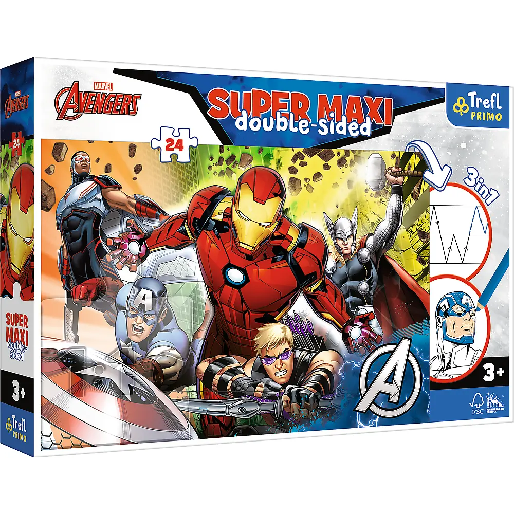 Puzzle supermaxi 24 elementy silni avengers marvel