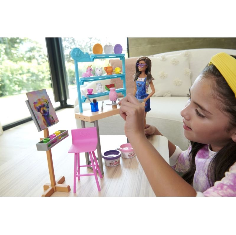 Barbie Pracownia artystyczna+lalka HCM85 /3