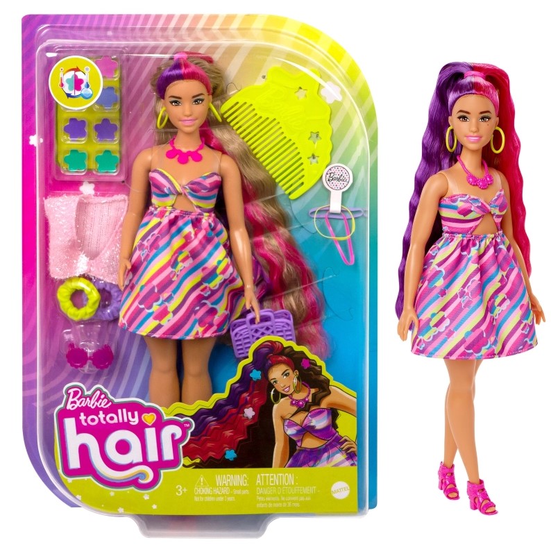 MATTEL Barbie lalka Totally Hair z akcesori. HCM89