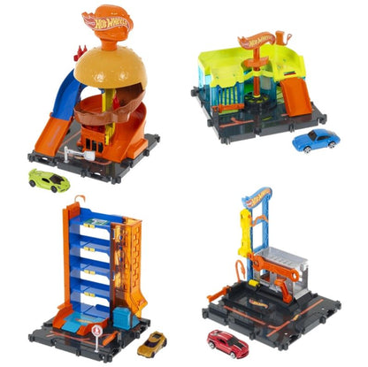 Hot wheels city mały zestaw z autkiem