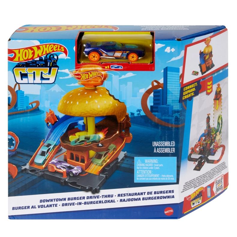 Hot wheels city mały zestaw z autkiem