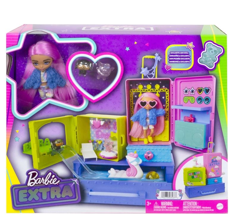 Barbie Extra+mała lalka+zwierzątka HDY91 /2