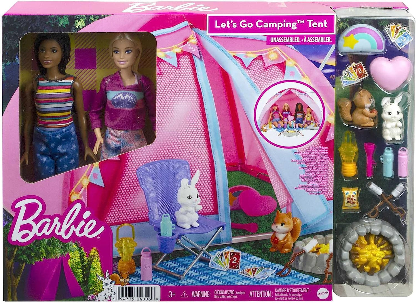 Barbie namiot kempingowy+2 lalki HGC18 /2