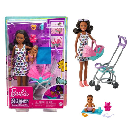 Barbie Skipper lalka+bobasek+spacerówka HHB68 /3