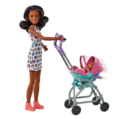 Barbie Skipper lalka+bobasek+spacerówka HHB68 /3