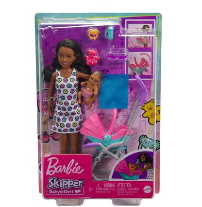 Barbie Skipper lalka+bobasek+spacerówka HHB68 /3