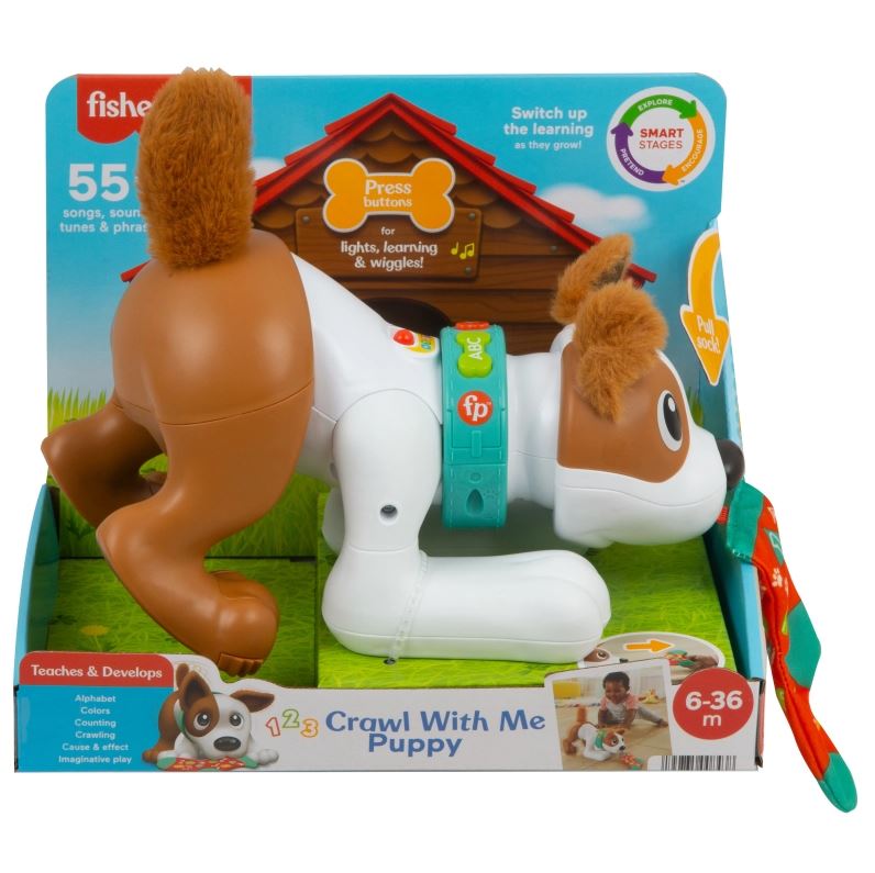 Fisher price edukacyjny piesek raczkuj za mną