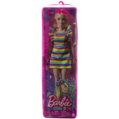 Barbie lalka Fashionistas sukienka w paski HJR96/6